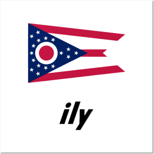 Ohio • ily (i love you) Flag Posters and Art